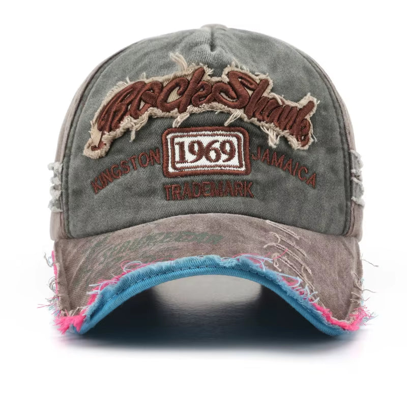 Retro Letter Embroidery Baseball Caps Spring Summer Men Women Cotton Adjustable Casual Hat Hip Hop Streetwear Sun Hats Y2K Hat