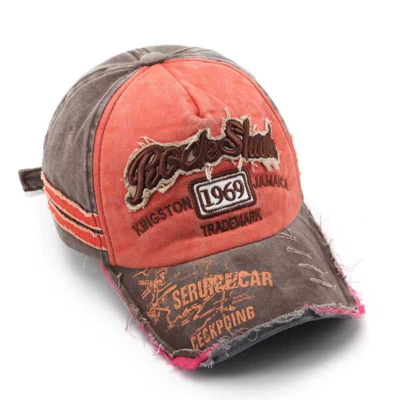 Retro Letter Embroidery Baseball Caps Spring Summer Men Women Cotton Adjustable Casual Hat Hip Hop Streetwear Sun Hats Y2K Hat