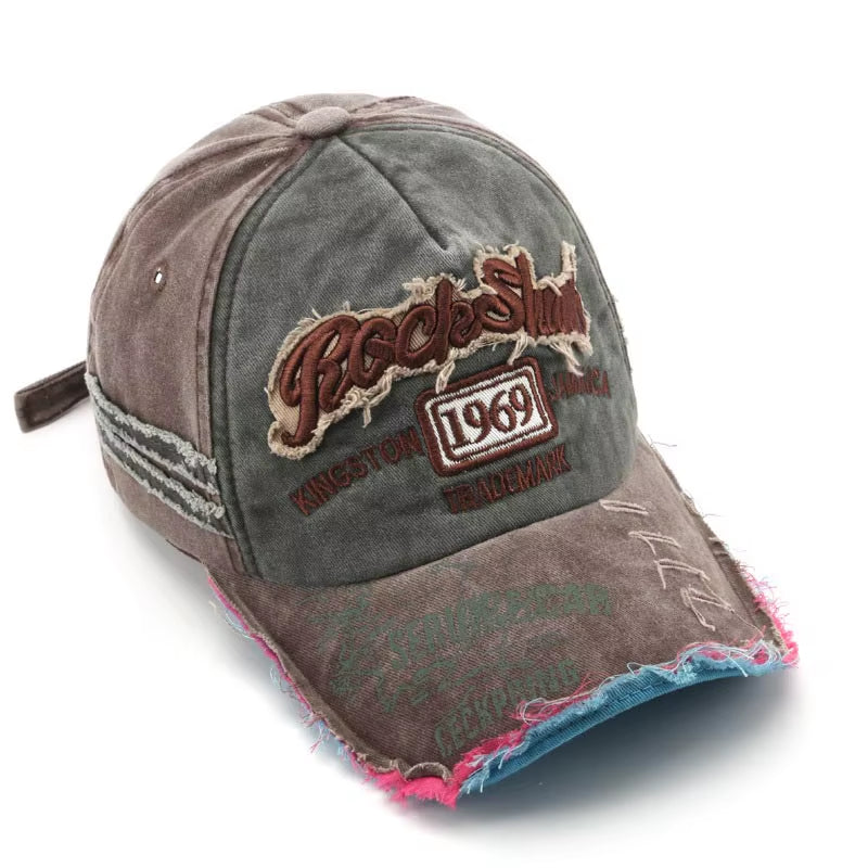 Retro Letter Embroidery Baseball Caps Spring Summer Men Women Cotton Adjustable Casual Hat Hip Hop Streetwear Sun Hats Y2K Hat