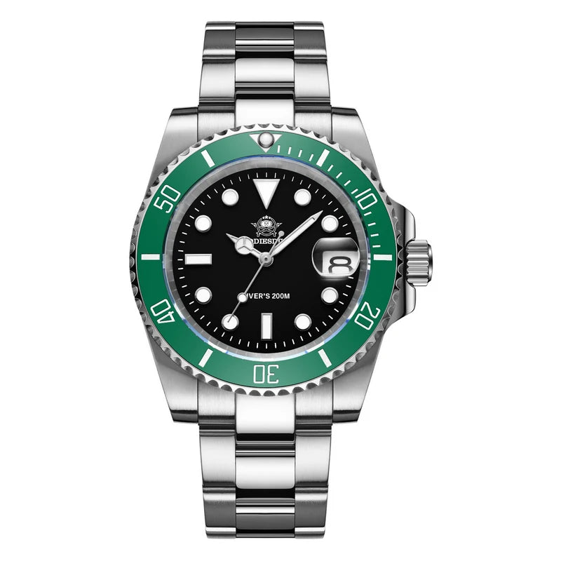 DIVE Stainless Steel Watch Men'S European and American Business Leisure Quartz Watch Waterproof Outdoor Sports Watch