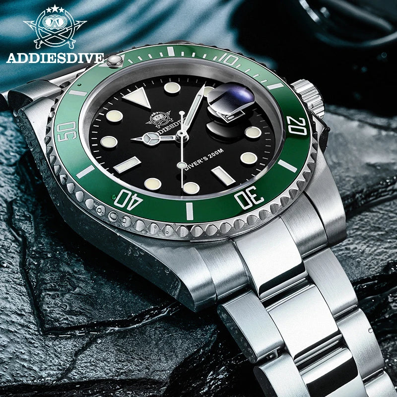 DIVE Stainless Steel Watch Men'S European and American Business Leisure Quartz Watch Waterproof Outdoor Sports Watch