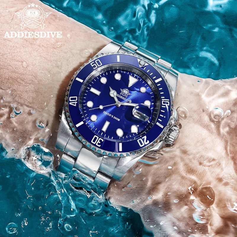 DIVE Stainless Steel Watch Men'S European and American Business Leisure Quartz Watch Waterproof Outdoor Sports Watch