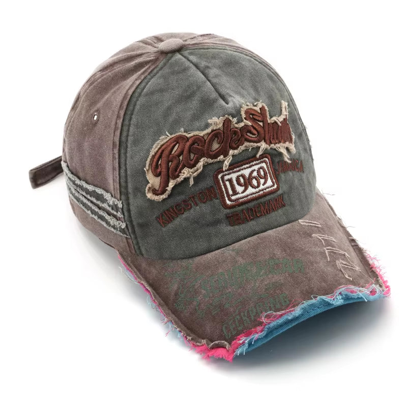 Retro Letter Embroidery Baseball Caps Spring Summer Men Women Cotton Adjustable Casual Hat Hip Hop Streetwear Sun Hats Y2K Hat