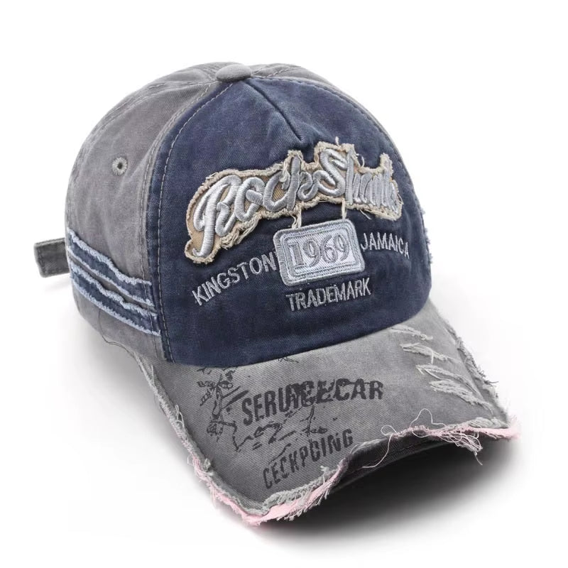 Retro Letter Embroidery Baseball Caps Spring Summer Men Women Cotton Adjustable Casual Hat Hip Hop Streetwear Sun Hats Y2K Hat