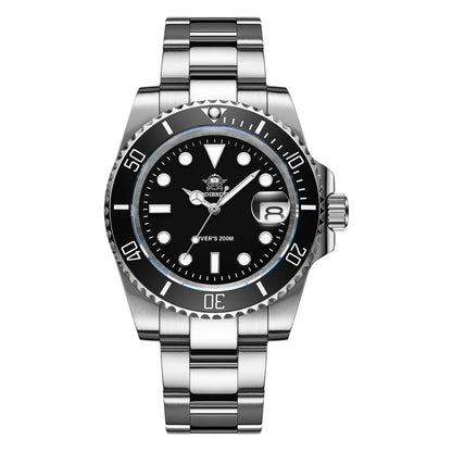 DIVE Stainless Steel Watch Men'S European and American Business Leisure Quartz Watch Waterproof Outdoor Sports Watch